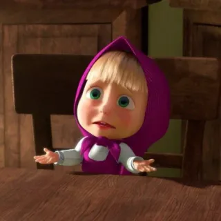 🤷‍♀ Masha Masha and the Bear cartoon, meisje, kinderprogramma, animatie, schattig telegram sticker