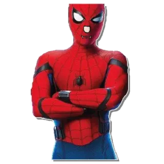 🙃 Spider-Man супергерой, марвел, комикс, паук, красный, синий telegram sticker