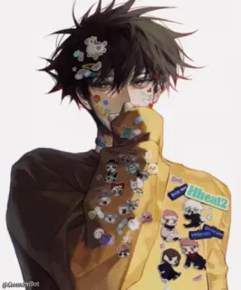 🗿 Hheat2 Anime, Stickers, Personnage, Dessin animé, Art numérique whatsapp sticker