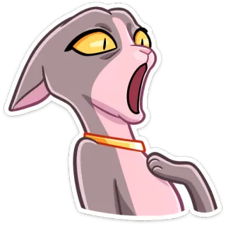 😳 고양이, 동물, 스티커, 충격, 놀람, 만화 telegram sticker
