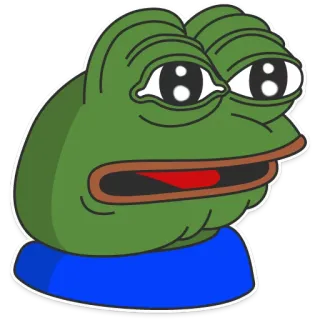 😳 Pepe the Frog pepe, frog, sad, meme, internet telegram sticker