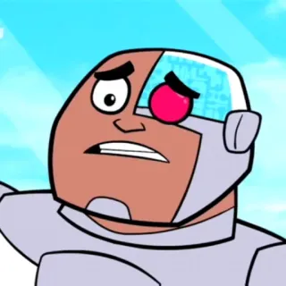 😟 Cyborg Teen Titans Go! Cyborg, Teen Titans Go, Cartoni animati, Triste telegram sticker