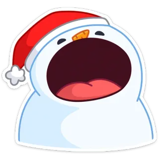 😲 muñeco de nieve, Navidad, invierno, fiestas, lindo, dibujos animados whatsapp sticker