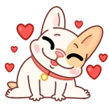 🥰 perro, cachorro, corazón, amor, lindo, animal, mascota whatsapp sticker
