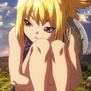 💈 Suika Dr. Stone Anime, Cartoon, Mädchen, Süß, Dr. Stone telegram sticker