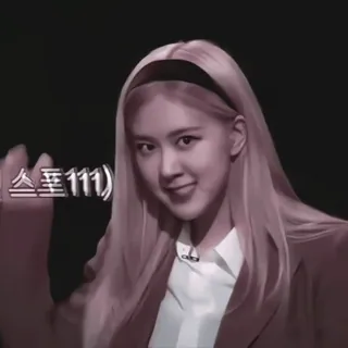 🏩 스포 111 coreano, mujer, retrato, rosa, kpop whatsapp sticker
