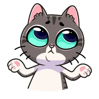 🤷‍♂️ chat, haussement épaules, confus, mignon, chaton, incertain whatsapp sticker