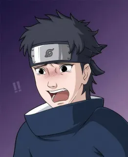 🍥 Shisui Uchiha Naruto Аниме, Манга, Ниндзя, Деревня Листвы, Учиха, Эмоциональный telegram sticker