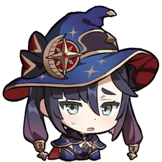 😥 Mona Genshin Impact อนิเมะ, เกม, Genshin Impact, โมน่า, ตัวละคร, สติกเกอร์ telegram sticker