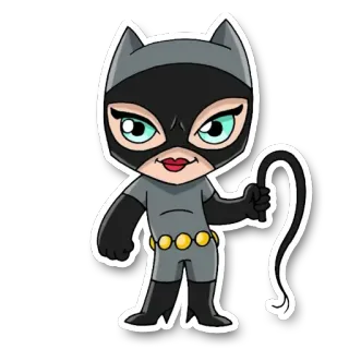 🐱 Catwoman catwoman, dc comics, superhero, villain, cartoon, comic book character telegram sticker
