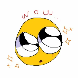 ✨ wow... Emoji, Amarelo, Uau, Expressão, Meme, Surpreso telegram sticker