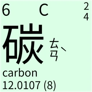 🇹🇼 carbon Kohlenstoff, Element, Chemie, Periodensystem, Wissenschaft telegram sticker