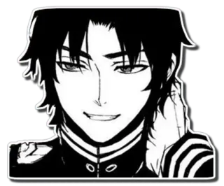 😅 Guren Ichinose Owari no Seraph Anime, Manga, Seraph, Schwarz, Haare telegram sticker