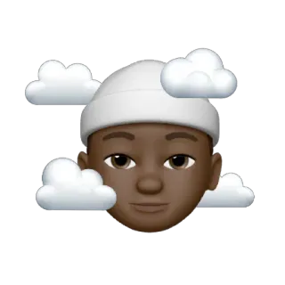 ☁️ Emoji, Rosto, Nuvens, Cabeça, Avatar telegram sticker