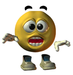 😨 Emoji, spaventato, giallo, faccia, cartone whatsapp sticker