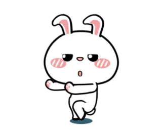 😳 conejo, lindo, animal, animado whatsapp sticker
