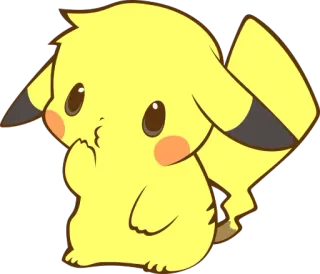 💛 Pikachu ปิกาจู, โปเกมอน, การ์ตูน, สีเหลือง, น่ารัก telegram sticker
