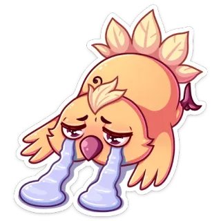 😭 pássaro, chorando, triste, fofo, desenho animado, emocional telegram sticker