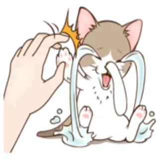 😭 kucing, menangis, sedih, meme, stiker, lucu, menghibur telegram sticker