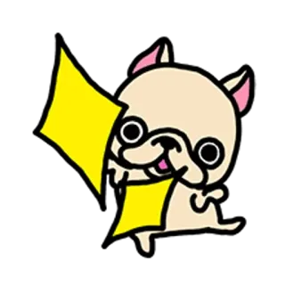 🐶 cane, chihuahua, cartone animato, animale, carino telegram sticker