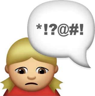 💬 *!?.@#! Emoji, Palavrões, Impropérios, Ofensivo, Bravo, Chateado telegram sticker