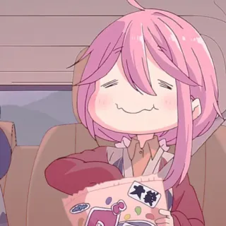 🍟 Nadeshiko Kagamihara Laid-Back Camp Anime, Laid-Back Camp, Nadeshiko Kagamihara, süß, Cartoon telegram sticker