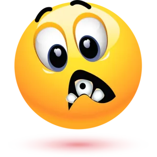 😰 Emoji, Zszokowany, Kreskówka, Wyraz twarzy, Zaskoczony, Twarz telegram sticker