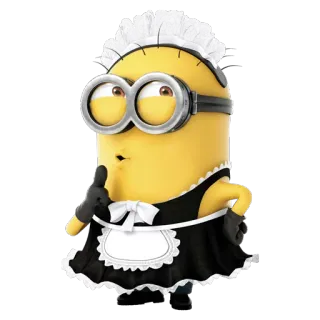 😊 Minion Despicable Me Minion, Dienstmädchen, niedlich, Cartoon, lustig, Figur, Ich Einfach Unverbesserlich telegram sticker