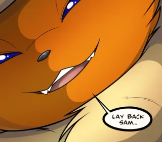 ❤️ Eevee Pokémon LAY BACK SAM... telegram sticker