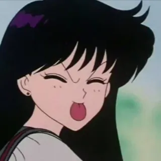 🖤 Sailor Mars Sailor Moon anime, cartoon, sailor moon, sailor mars, character telegram sticker
