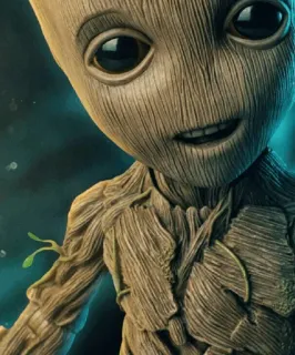🌴 Groot Guardians of the Galaxy Groot, Baby Groot, Vệ binh dải Ngân Hà, Marvel, Nhân vật, Cây telegram sticker