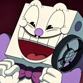 💀 King Dice Cuphead Cuphead, King Dice, Cartoon, Jeu vidéo, Personnage, Dé whatsapp sticker