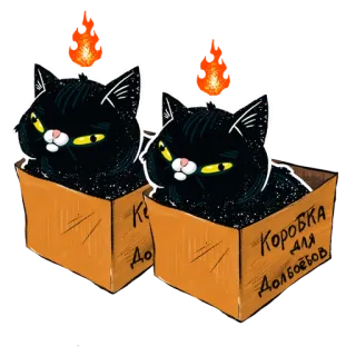 👨‍👦 Коробка для Долбоевов 猫, 盒子, 冒犯 telegram sticker