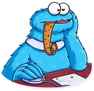 👨‍💻 Cookie Monster Krümelmonster, Sesamstraße, Keks, Cartoon, Monster, Süß telegram sticker