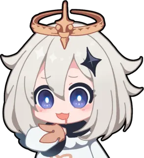 🤤 Paimon Genshin Impact anime, videogame, Genshin Impact, Paimon, fofo, kawaii telegram sticker