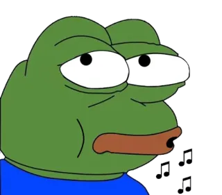 🎼 Pepe the Frog pepe, grenouille, mème, chant telegram sticker