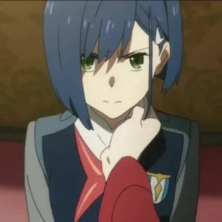 ✨ Ichigo Darling in the Franxx 动漫, Darling in the Franxx, 莓, 手势, 暴力 telegram sticker
