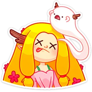 😵 dibujos animados, anime, ilustración, fantasma, fantasía, pegatina telegram sticker