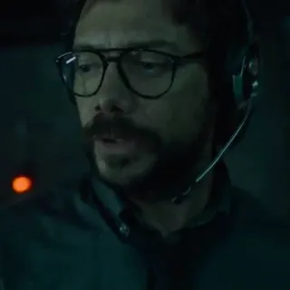 😐 The Professor Money Heist La Casa de Papel, Le Professeur, Salvador Martin, Personnage, Télévision, Série, Braquage telegram sticker