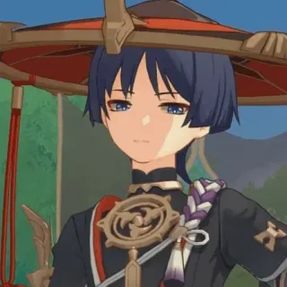 😒 Scaramouche Genshin Impact アニメ, スカラマシュ, 原神, キャラクター telegram sticker