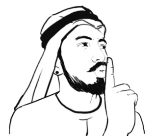 🤐 shushing, silence, man, gesture, confidential telegram sticker