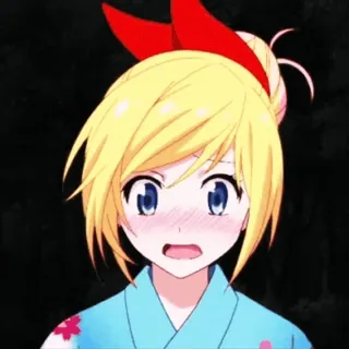 💛 anime, girl, cute, blush telegram sticker
