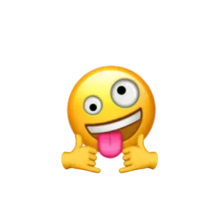🤙 emoji, face, tongue, goofy, expression telegram sticker