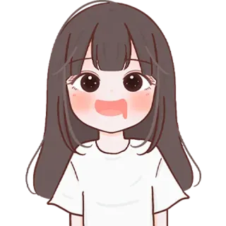 😋 Cartoon, Mädchen, Anime, Figur, Süß, Porträt telegram sticker