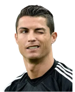 😉 Cristiano Ronaldo fútbol, fútbol, atleta, deporte, guiño whatsapp sticker