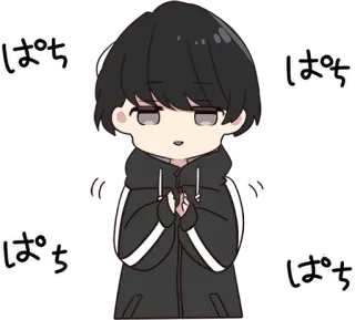👣 ぱち 애니메이션, 만화, 귀여운, 귀엽다, 캐릭터, 일본 telegram sticker