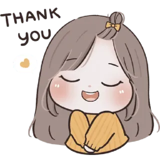 🩰 THANK YOU obrigado, fofo, menina, desenho animado, kawaii, grato, gratidão telegram sticker