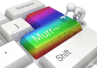 😽 Murr~ keyboard, tombol enter, pelangi, kartun, karakter putih, komputer, teks telegram sticker