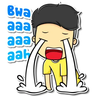 😭 Bwa
aaaaa
aaah piangere, triste, emoticon, cartone animato, lacrime, esagerato telegram sticker