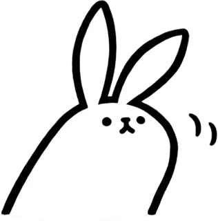 👀 rabbit, bunny, animal, cute, cartoon telegram sticker